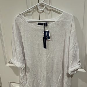 Adrienne Vittadini 100% Linen blouse sz 1X NWT